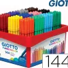 Feutre coloriage giotto turbo color ultra longue durée pointe bloquée polyester indéformable 12 coloris 144 unités