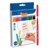 Feutre coloriage jovi lavable capuchon sécurité ventilé pointe solide 3mm 2 formats fine/maxi pochette 24 unités