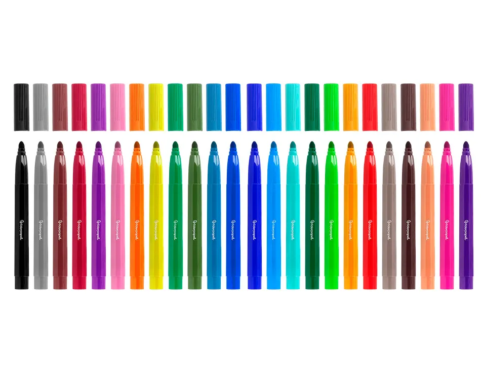 Feutre coloriage liderpapel jumbo longueur écriture 800m pointe nylon 5mm diamètre boîte carton 24 unités