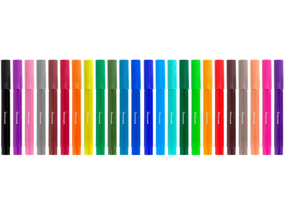 Feutre coloriage liderpapel jumbo longueur écriture 800m pointe nylon 5mm diamètre boîte carton 24 unités