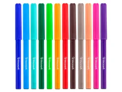 Feutre coloriage liderpapel slim longueur écriture 800m pointe nylon 2mm diamètre étui carton 12 unités