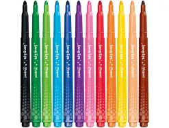 Feutre coloriage maped color'peps long life pointe moyenne encre ultra lavable coloris assortis pochette 12