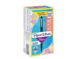 Feutre coloriage paper mate flair encre base eau pointe moyenne 0,7mm coloris noir boite 30 unites + 6 gratuites