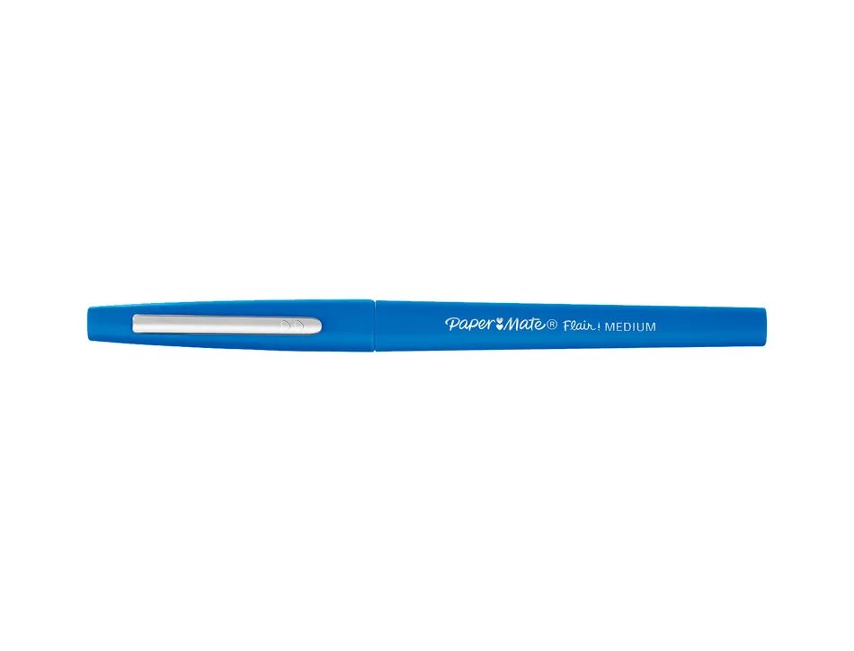 Feutre coloriage paper mate flair encre base eau pointe moyenne 0,7mm coloris bleu boite 30 unites + 6 gratuites