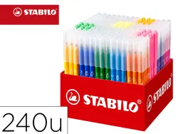 Feutre coloriage stabilo trio a-z maxi schoolpack encre lavable pointe moyenne bloquee coloris assortis carton 240 uni