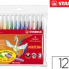 Feutre coloriage stabilo power max encre lavable corps large pointe large bloquée pochette 12 unités