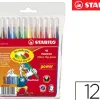 Feutre coloriage stabilo power capuchon ventilé encre lavable pointe moyenne ne sèche pas pochette 12 unités