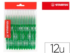 Feutre coloriage stabilo power recharge coffret schoolpack pointe moyenne bloquée coloris vert pochette de 12un