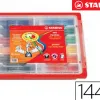 Feutre coloriage stabilo power capuchon ventilé encre lavable pointe moyenne ne sèche pas coffret scolaire 144 unités