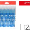 Feutre coloriage stabilo power recharge coffret schoolpack pointe moyenne bloquée coloris bleu ciel pochette de 12un