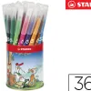 Feutre coloriage stabilo trio triangulaire encre super lavable pointe moyenne pot 36 unités