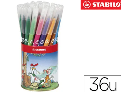 Feutre coloriage stabilo trio triangulaire encre super lavable pointe moyenne pot 36 unités