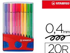 Feutre coloriage stabilo pen 68 encre aquarellable pointe ogive moyenne robuste color parade etui chevalet 20
