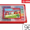 Feutre coloriage stabilo power max encre lavable corps large pointe large bloquée pochette 96 unités