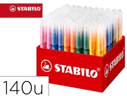 Feutre coloriage stabilo powermax maxi schoolpack encre lavable pointe large bloquee coloris assortis carton 140 unites