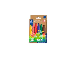 Feutre coloriage staedtler noris junior 329 hexagonal pointe large coloris assortis etui carton 6 unites