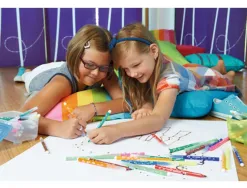 Feutre de coloriage stabilo trio a-z coloris assortis dont 2 fluo etui carton de 12