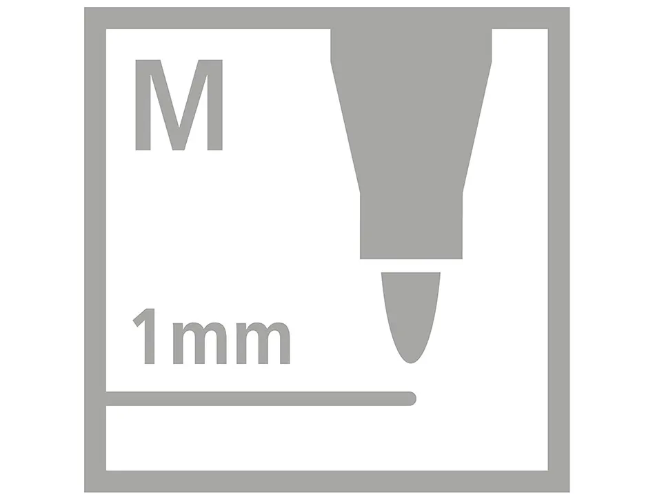 Feutre dessin stabilo pen 68 arty encre inodore base eau pointe moyenne trace 1mm etui carton 24 unites