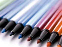 Feutre dessin stabilo pen 68 pointe moyenne ogive robuste pochette de 30 unités dont 6 fluos