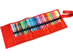 Feutre dessin stabilo pen 68 pointe moyenne ogive robuste pochette de 30 unités dont 6 fluos
