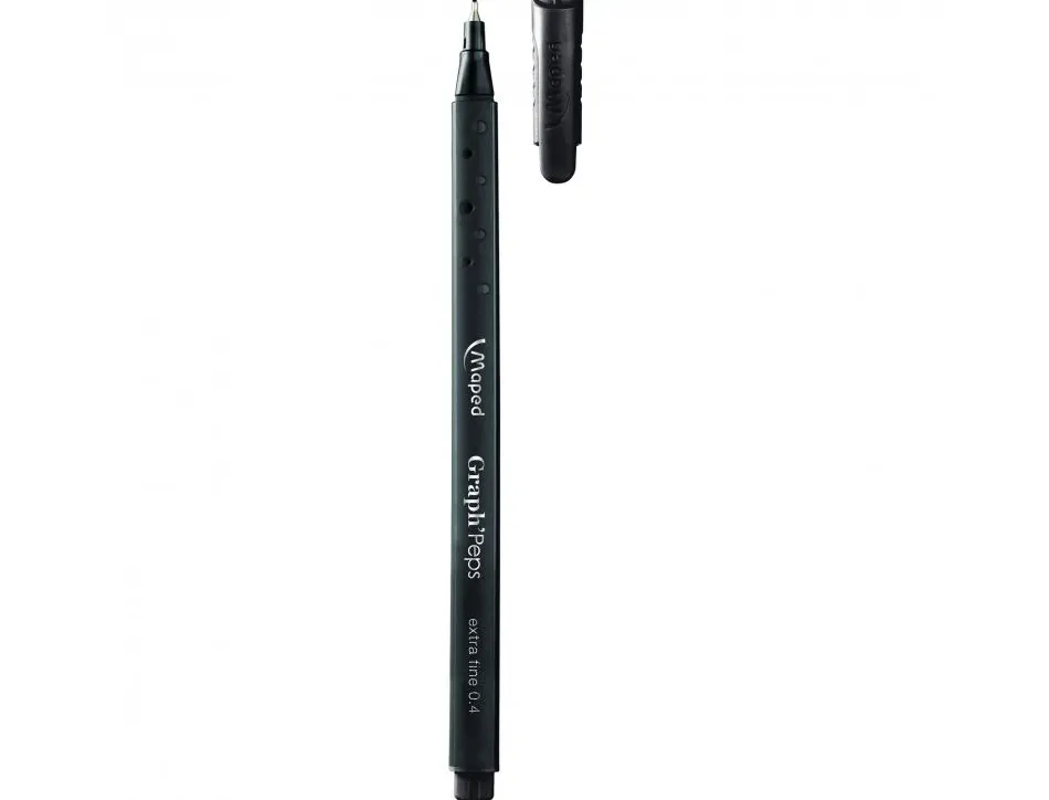 Feutre ecriture maped graph peps triangulaire pointe fine 0,4mm coloris noir