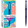 Feutre ecriture paper mate flair pointe moyenne 0,7mm encre bleu marine