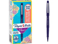 Feutre ecriture paper mate flair pointe moyenne 0,7mm encre bleu marine