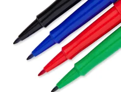 Feutre ecriture paper mate flair original pointe moyenne 0,7mm encres assorties estandar blister 4