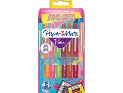 Feutre ecriture paper mate flair original pointe moyenne 0,7mm encres wallet assorties blister 16 couleurs