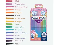 Feutre ecriture paper mate flair candy pop pointe moyenne pochette 16 unites assorties