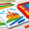 Feutre faber castell scolaire pointe robuste capuchon ventilé lavable couleurs assorties étui 12 unités