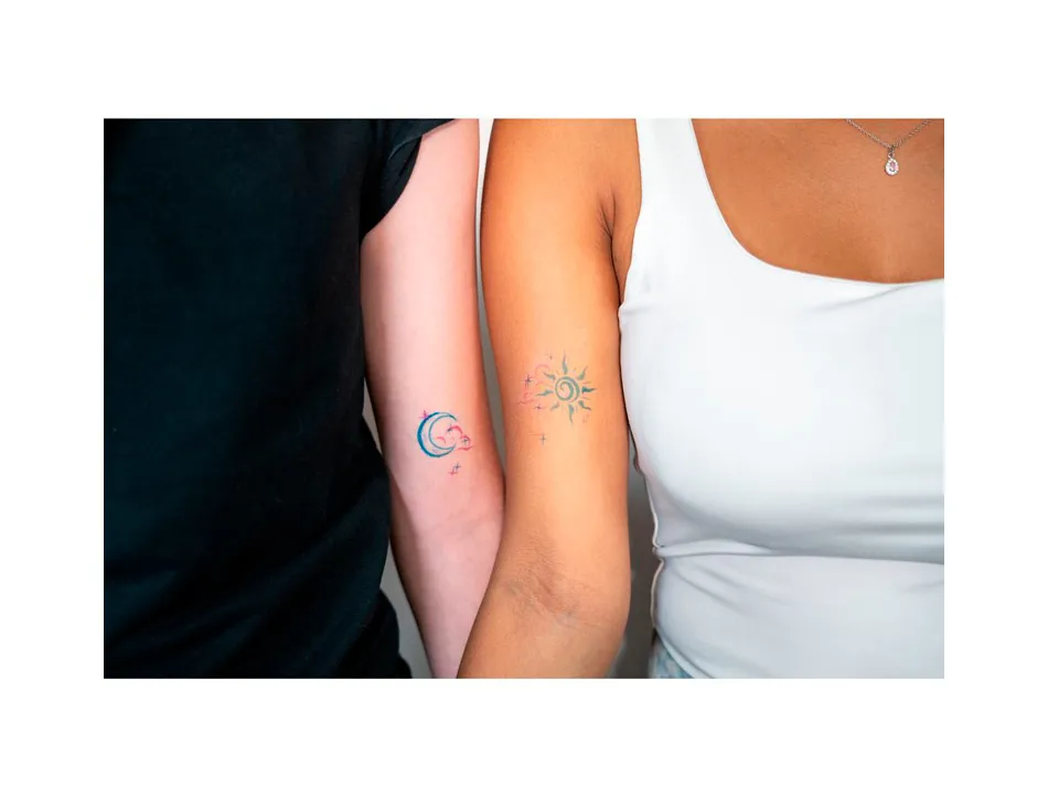Feutre grim'tout ink tatouage temporaire pointe pinceau extra fine coloris complementaires assortis set