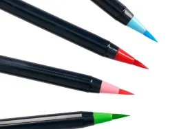 Feutre liderpapel pointe pinceau extra souple couleur assorties pochette 12 u