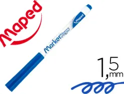 Feutre maped marker'peps effaçable à sec pour ardoises blanches coloris bleu