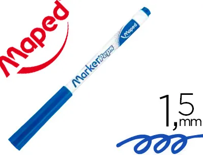 Feutre maped marker'peps effaçable à sec pour ardoises blanches coloris bleu