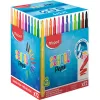 Feutre maped school peps 2.0 pointe moyenne coloris assortis school pack 72 unites