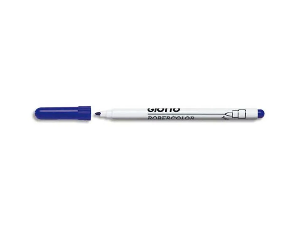 Feutre robercolor pointe fine giotto pour tableau blanc odeur neutre ecriture 1mm coloris bleu