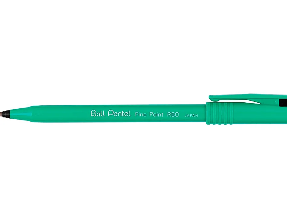 Feutre roller ball pentel r50 bille pointe plastique écriture moyenne 0.4mm coloris noir