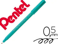 Feutre roller ball pentel r50 bille pointe plastique écriture moyenne 0.4mm coloris noir
