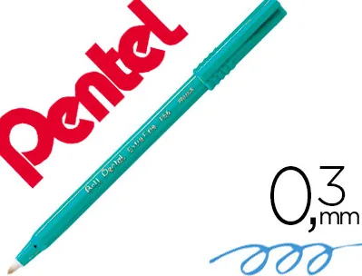 Feutre roller ball pentel r56 bille pointe plastique écriture fine 0.3mm coloris bleu