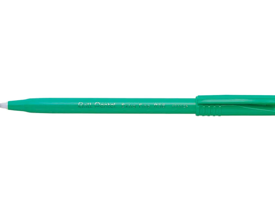 Feutre roller ball pentel r56 bille pointe plastique écriture fine 0.3mm coloris noir