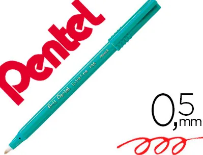 Feutre roller ball pentel r50 bille pointe plastique écriture moyenne 0.4mm coloris rouge