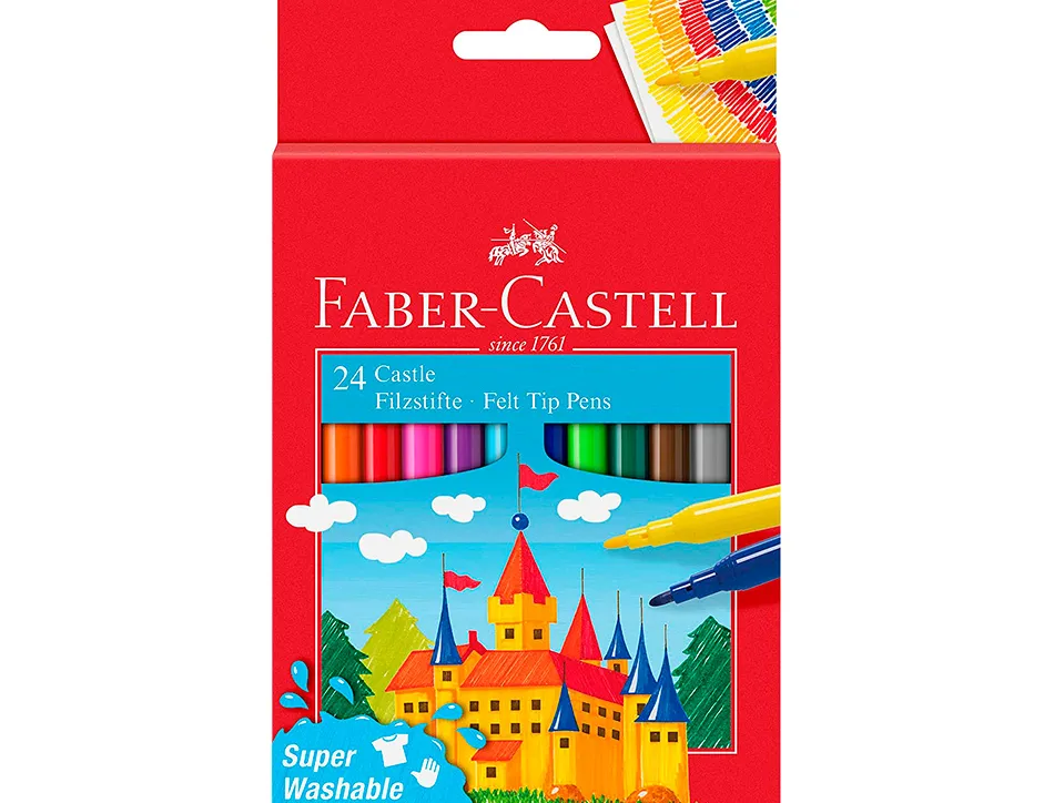 Feutre scolaire faber castell chateau pochette de 24
