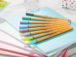 Feutre stabilo boss pointe moyenne 1mm pastel pochette de 15 coloris assortis
