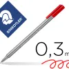 Feutre staedtler triplus fineliner 334 r pointe extra fine 0,3mm ergonomique coloris rouge