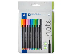 Feutre staedtler triplus fineliner 334 triangulaire pointe superfine 0,3mm coloris assortis etui carton