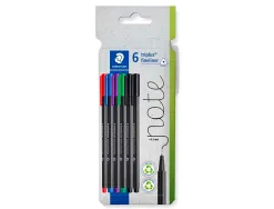 Feutre staedtler triplus fineliner 334 triangulaire pointe superfine 0,3mm coloris assortis etui carton