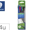 Feutre staedtler triplus fineliner 334 r pointe extra fine 0,3mm ergonomique coloris assortis etui 4 unites