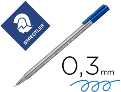 Feutre staedtler triplus fineliner 334 r pointe extra fine 0,3mm ergonomique coloris bleu