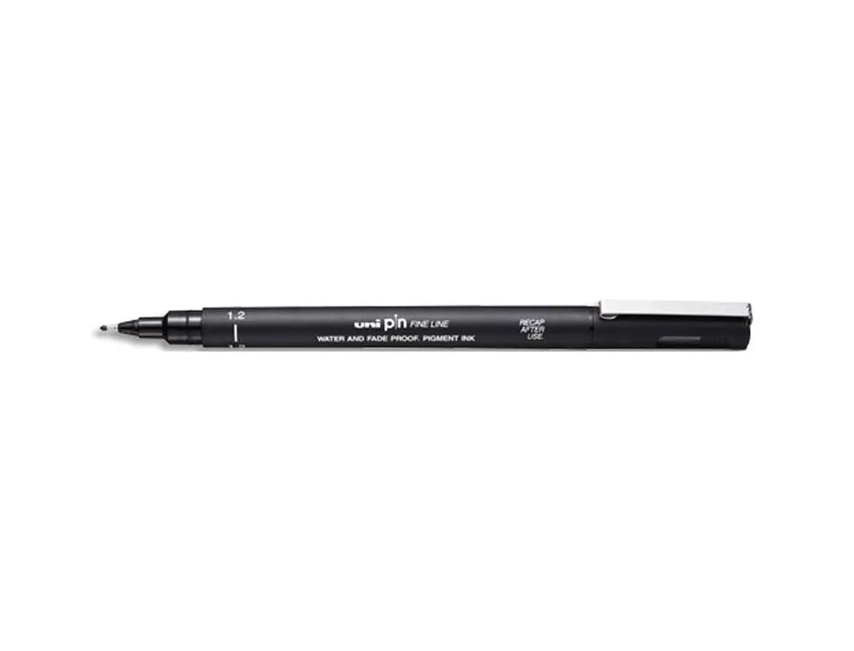 Feutre technique uniball pointes calibrees 1,2mm encre noir trace net et precis